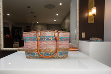Load image into Gallery viewer, Skyline Mosaic Wooden Handle Tote