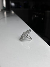 Load image into Gallery viewer, Silver Rhinestone Abstract Ring