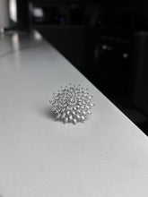 Load image into Gallery viewer, Silver Rhinestone Abstract Ring