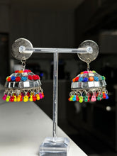 Load image into Gallery viewer, Shisha Mirror Colorful Jhumka Earrings
