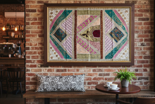 Load image into Gallery viewer, Large Orange Shimmer Textile Wall Art