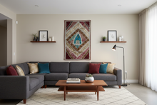 Load image into Gallery viewer, Large Maroon Shimmer Textile Wall Art
