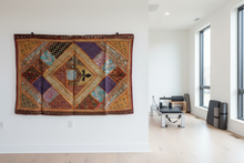 Load image into Gallery viewer, Large Orange Shimmer Textile Wall Art