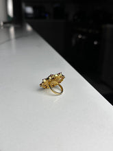 Load image into Gallery viewer, Magenta Flower w/Magenta Stone Ring