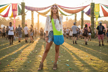 Load image into Gallery viewer, Light Green w/Blue Unique Textile Crossbody Bag
