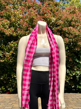 Load image into Gallery viewer, Pink Plaid Cotton Scarf