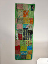 Load image into Gallery viewer, Medium Green Patchwork Textile Wall Art