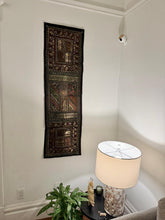 Load image into Gallery viewer, Medium Black Shimmer Textile Wall Art