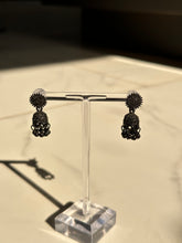 Load image into Gallery viewer, Black Lightweight Mini Jhumki Earrings