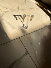 Load image into Gallery viewer, Iridescent Gold Circular Lightweight Jhumki Earrings