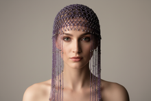Load image into Gallery viewer, Light Purple Full-Length Beaded Fringe Headpiece
