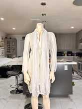 Load image into Gallery viewer, White Georgette Kurta Set with White Embroidery + Matching Scarf – Sheer Tunic