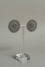 Load image into Gallery viewer, Silver Circular Lightweight Small Earrings