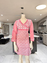 Load image into Gallery viewer, Pastel Pink Full White Embroidery Cotton Kurta