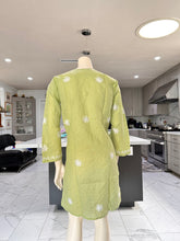 Load image into Gallery viewer, Pastel Olive Green Full White Embroidery Cotton Kurta