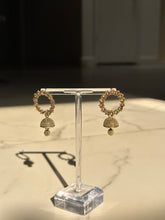 Load image into Gallery viewer, Lightweight Small Gold Circle Jhumki Earrings