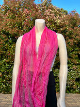 Load image into Gallery viewer, Hot Pink Glitter Cotton Scarf