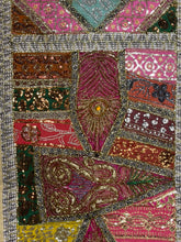 Load image into Gallery viewer, Medium White Shimmer Textile Wall Art
