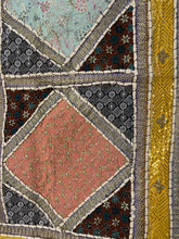 Load image into Gallery viewer, Large Blue Shimmer Textile Wall Art