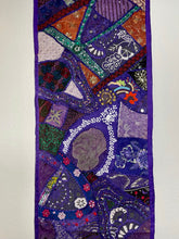 Load image into Gallery viewer, Medium Purple Patchwork Textile Wall Art