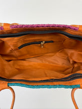 Load image into Gallery viewer, Ember Weave Wooden Handle Tote