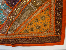 Load image into Gallery viewer, Large Orange Shimmer Textile Wall Art