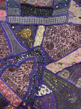 Load image into Gallery viewer, Medium Purple Patchwork Textile Wall Art