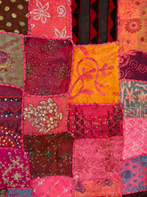 Load image into Gallery viewer, Large Pink Patchwork Textile Wall Art