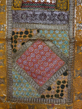 Load image into Gallery viewer, Medium Yellow Shimmer Textile Wall Art