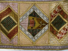 Load image into Gallery viewer, Large Olive Green Shimmer Textile Wall Art
