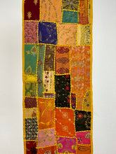 Load image into Gallery viewer, Medium Yellow Patchwork Textile Wall Art