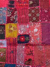 Load image into Gallery viewer, Medium Red Patchwork Textile Wall Art