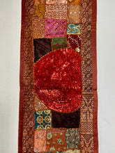 Load image into Gallery viewer, Medium Brown Patchwork Textile Wall Art