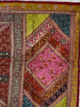 Load image into Gallery viewer, Large Maroon Shimmer Textile Wall Art