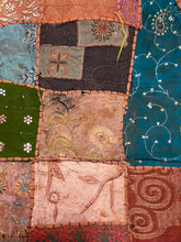 Load image into Gallery viewer, Medium Orange Patchwork Textile Wall Art