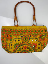 Load image into Gallery viewer, Marigold Mosaic Wooden Handle Tote