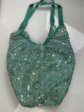 Load image into Gallery viewer, Sea Green Sequin Embroidered Hobo Bag