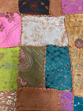 Load image into Gallery viewer, Medium Orange Patchwork Textile Wall Art
