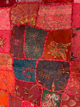 Load image into Gallery viewer, Medium Red Patchwork Textile Wall Art