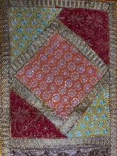 Load image into Gallery viewer, Medium Yellow Shimmer Textile Wall Art