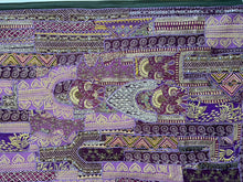 Load image into Gallery viewer, Large Purple Embroidered Textile Wall Art
