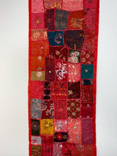 Load image into Gallery viewer, Medium Red Patchwork Textile Wall Art