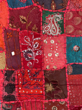 Load image into Gallery viewer, Medium Red Patchwork Textile Wall Art