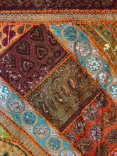 Load image into Gallery viewer, Large Orange Shimmer Textile Wall Art