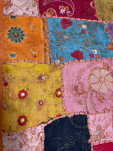 Load image into Gallery viewer, Medium Orange Patchwork Textile Wall Art