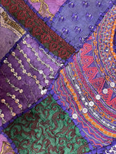 Load image into Gallery viewer, Medium Purple Patchwork Textile Wall Art
