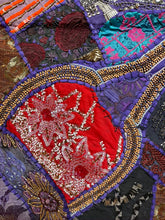 Load image into Gallery viewer, Medium Purple Patchwork Textile Wall Art