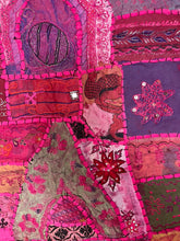 Load image into Gallery viewer, Medium Red Patchwork Textile Wall Art