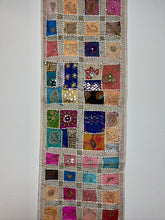 Load image into Gallery viewer, Medium White Shimmer Textile Wall Art