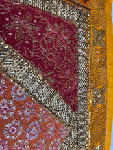 Load image into Gallery viewer, Medium Yellow Shimmer Textile Wall Art